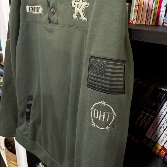 Kentucky Wildcats military snap sweater men’s Large Colosseum - Picture 4 of 5